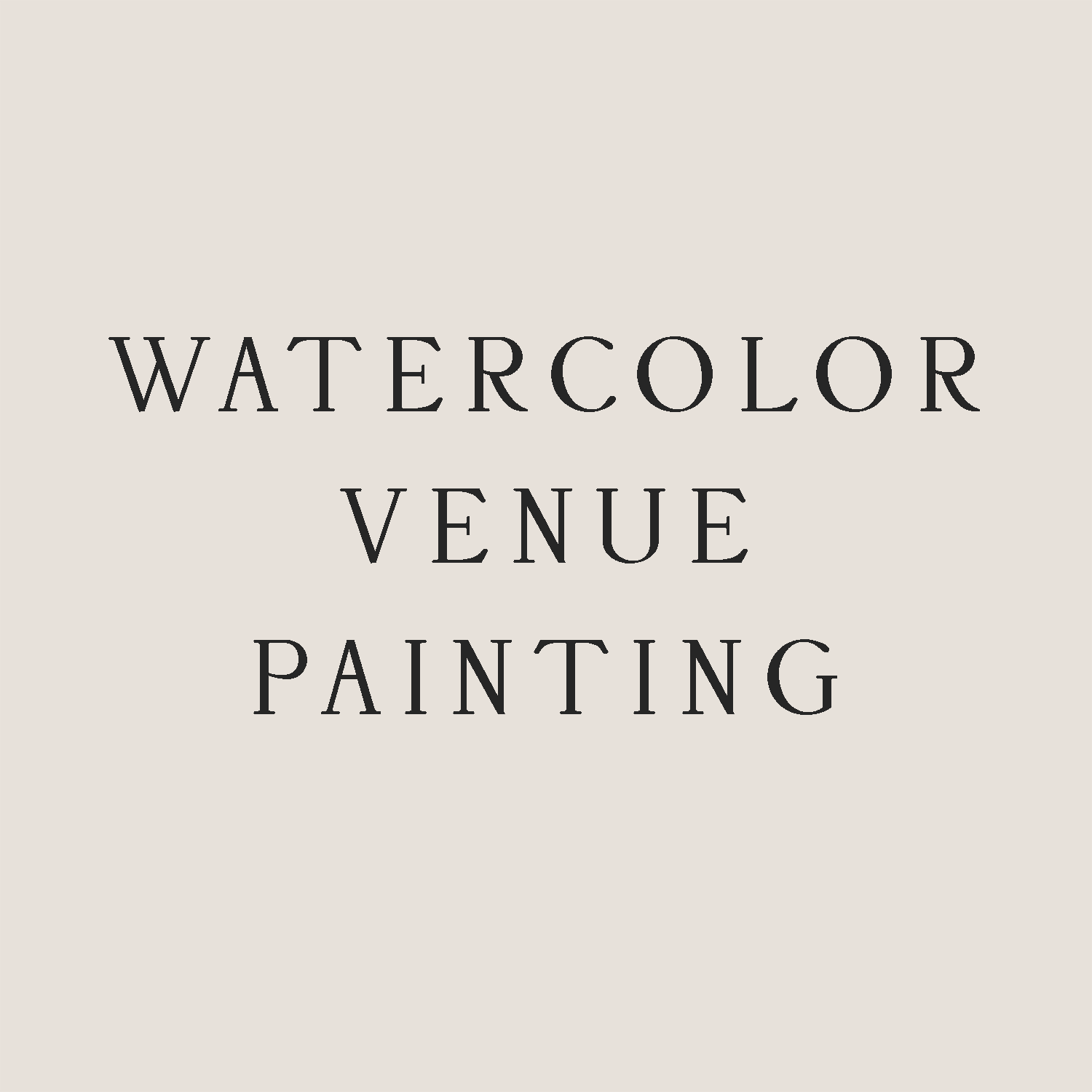 Watercolor Wedding Venue Painting