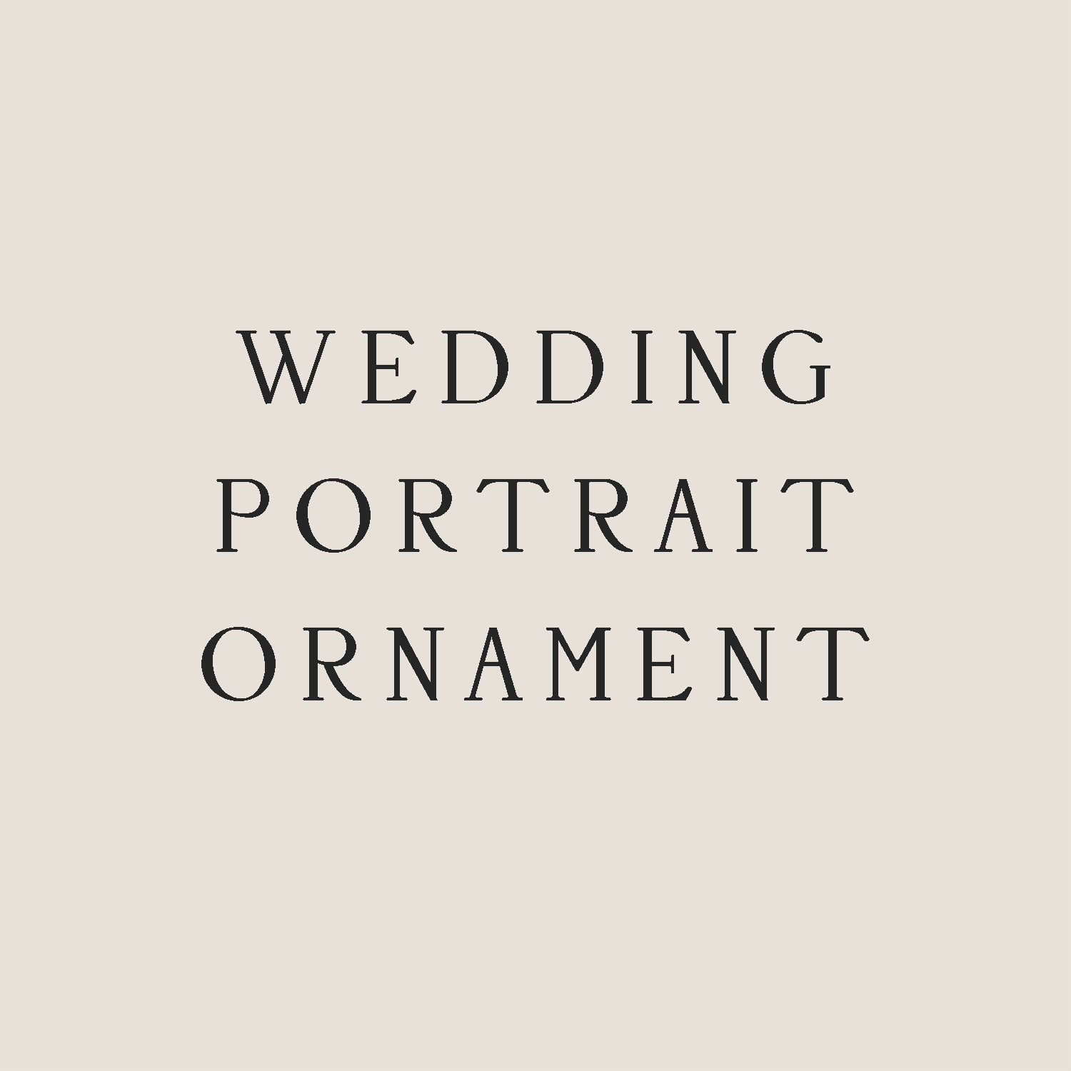 Watercolor Wedding Portrait Ornament (Pre-Order)
