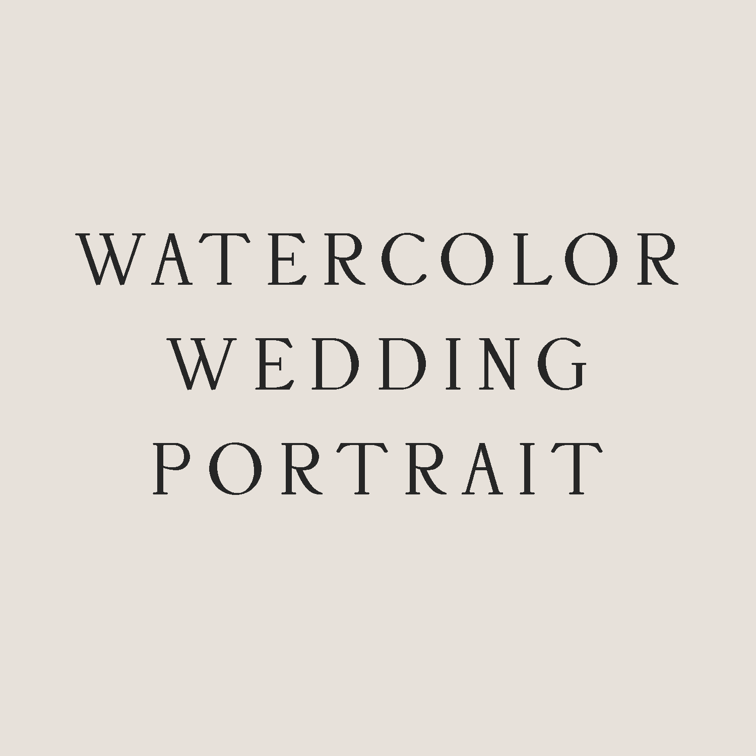 Watercolor Wedding Portrait